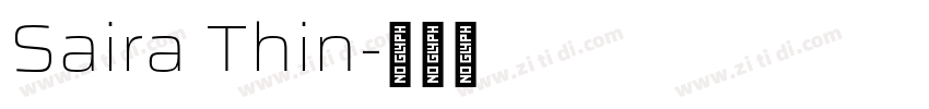 Saira Thin字体转换